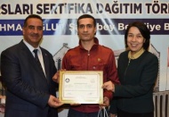 195 kursiyer meslek sertifikası aldı