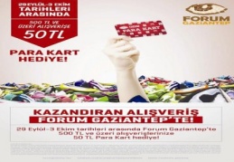 500 lira alış-verişe 50 lira parakart