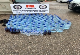 768.5 litre gümrük kaçağı içki ele geçirildi