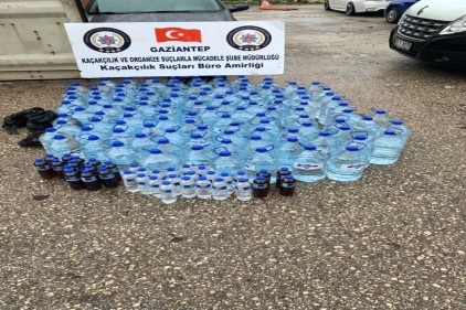 768.5 litre gümrük kaçağı içki ele geçirildi