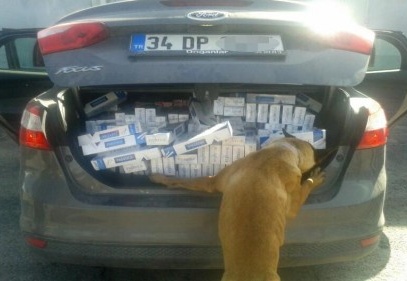 2 otomobilde 12 bin paket kaçak sigara ele geçirdi