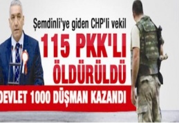 115 PKK militanı öldürüldü devlet 1000 düşman kazandı 