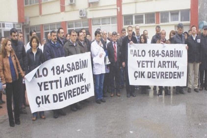 184 SABİM hattı protesto edildi 