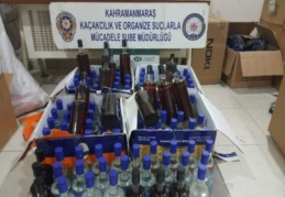 120 şişe kaçak içki ele geçirildi