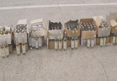 150 şişe kaçak içki ele geçirildi