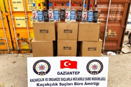 547 şişe kaçak içki ele geçirildi 