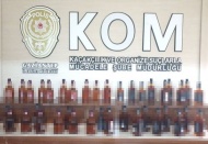 39 şişe sahte alkol ele geçirildi