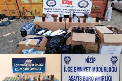 513 şişe sahte ve 193 litre dökme alkol ele geçirildi