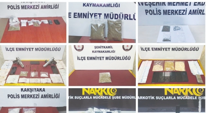 1 haftada 33 uyuşturucu satıcısı tutuklandı