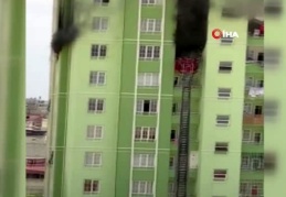 12 katlı apartmanda çıkan yangında 35 kişi dumandan etkilendi