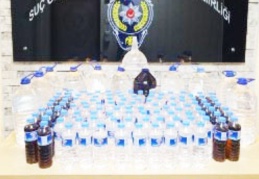 120 litre sahte içki ele geçirildi