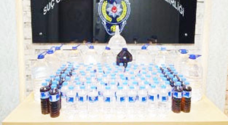 120 litre sahte içki ele geçirildi