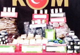 134 kilogram kaçak nargile tütünü ele geçirildi