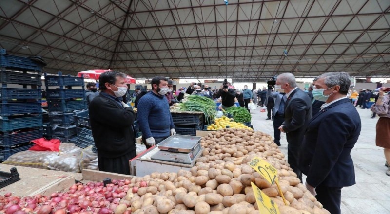 Pazar yerleri denetlendi