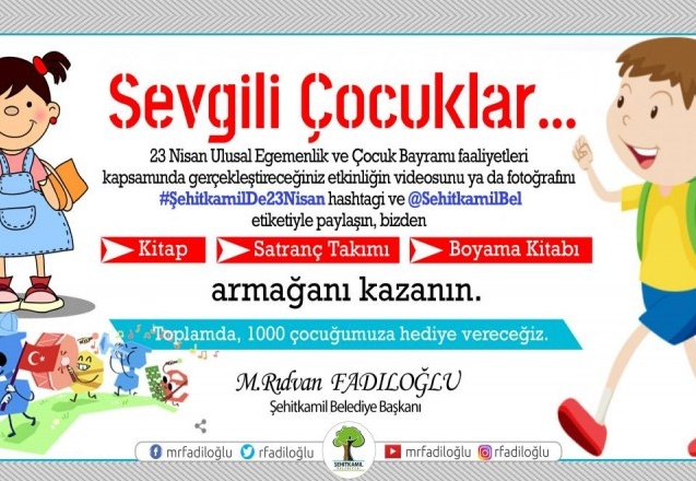 Bin çocuğa kitap, satranç takımı ve boyama kitabı hediye edilecek