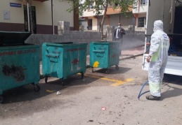 Ortak kullanım alanları düzenli şekilde dezenfekte ediliyor