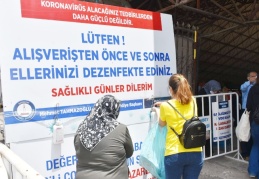 Pazar yerlerinde sıkı tedbir devam ediyor