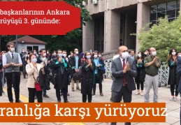 Baro başkanlarının Ankara yürüyüşü 3. gününde: Karanlığa karşı yürüyoruz