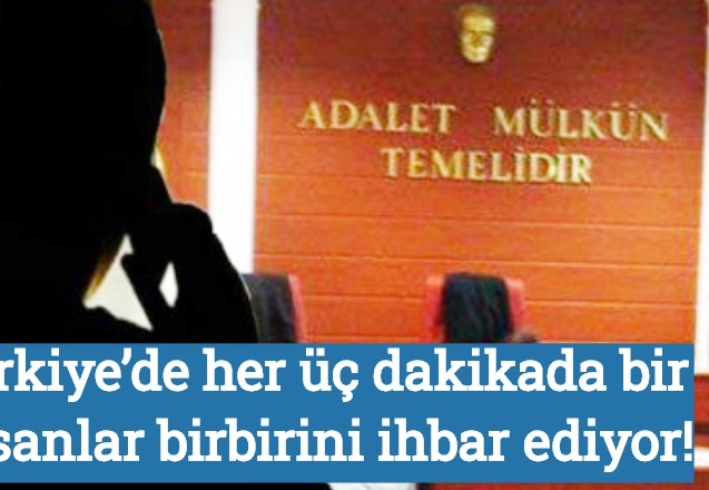 Türkiye’de her üç dakikada bir, insanlar birbirini ihbar ediyor!