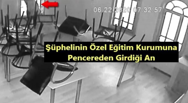 Özel eğitim kurumunda hırsızlık kamerada