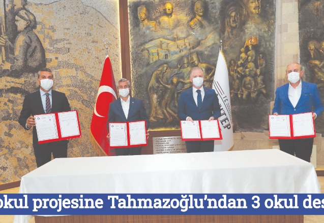 100 okul projesine Tahmazoğlu’ndan 3 okul destek