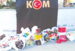 182 kilo gümrük kaçağı nargile tütününe el konuldu