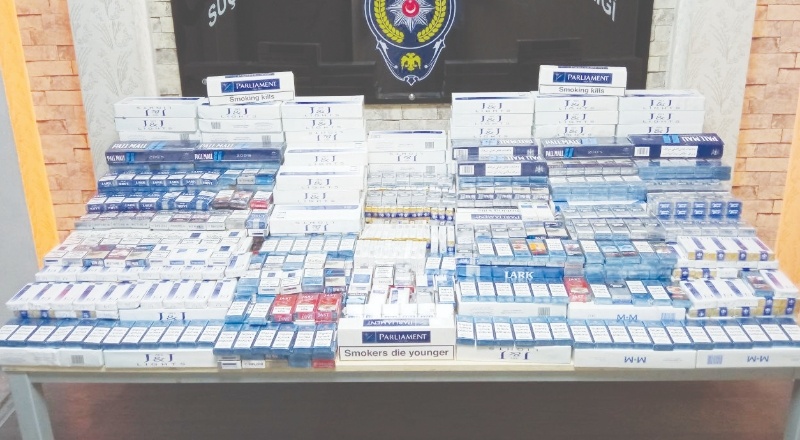 2 bin 866 paket gümrük kaçağı sigara ele geçirildi
