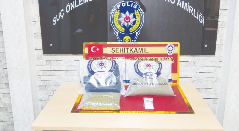 2 kilo 740 gram uyuşturucu madde ele geçirildi