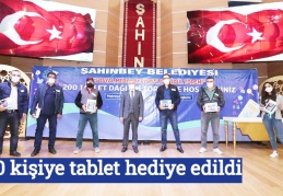 200 kişiye tablet hediye edildi