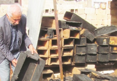 25 arı kovanı yandı, binlerce arı telef oldu