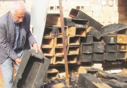 25 arı kovanı yandı, binlerce arı telef oldu