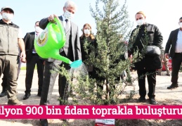 3 milyon 900 bin fidan toprakla buluşturuldu