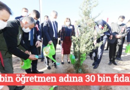 30 bin öğretmen adına 30 bin fidan