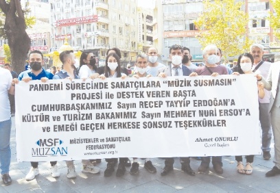 “37 bin müzisyen ve sanatçıya 250 milyon destek verildi”