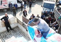 375 ton yem dağıtılacak