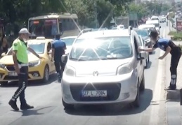 4 bin 705 araç ve sürücüden 594'üne ceza kesildi