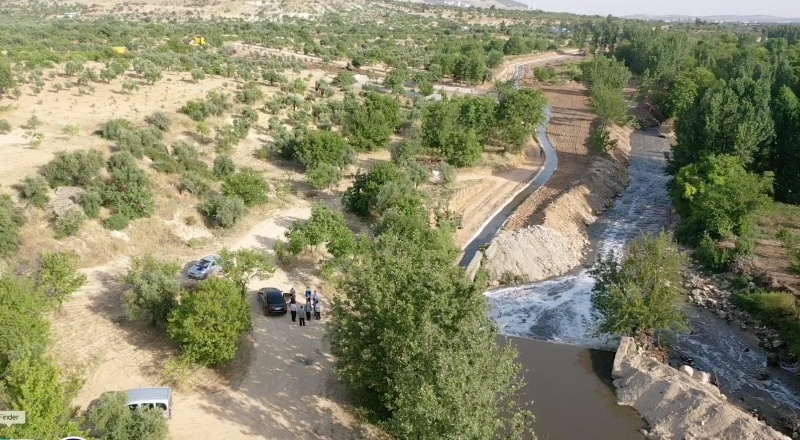 4 bin metre uzunluğunda olan sulama kanalı, 1000 dekar araziyi sulayacak