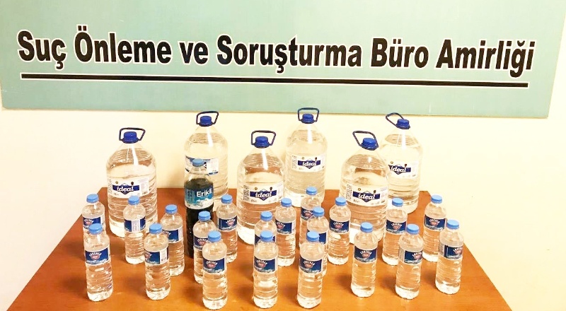41,5 litre kaçak alkol ele geçirildi