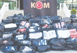 43 bin 500 paket kaçak sigara ele geçirildi