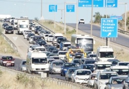 43 ilin kilit kavşağından bayram tatili boyunca 434 bin araç geçti
