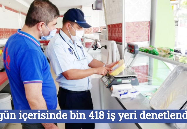 45 gün içerisinde bin 418 iş yeri denetlendi