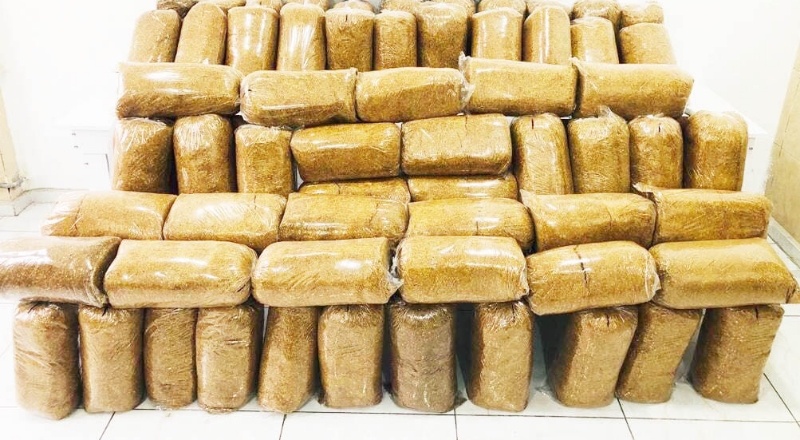 450 kilo kaçak tütün ele geçirildi