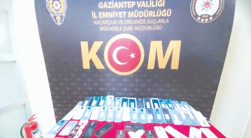 50 adet gümrük kaçağı telefon ele geçirildi