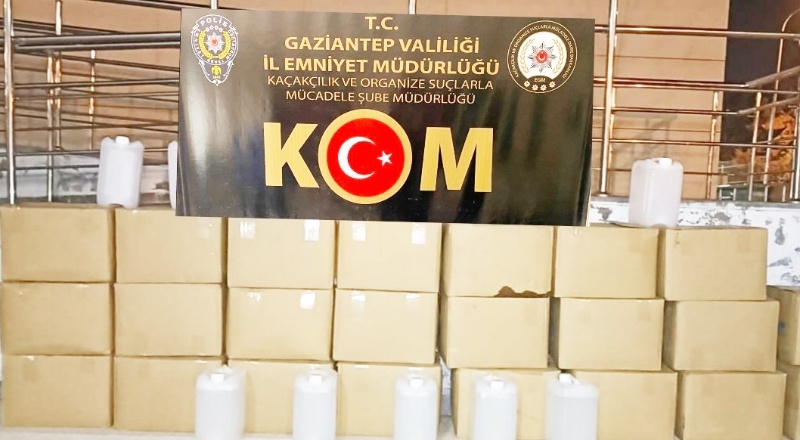 520 litre etil alkol ele geçirildi