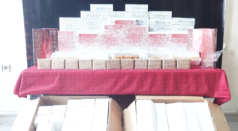 55 bin 600 adet kaçak makaron ele geçirildi