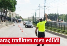 57 araç trafikten men edildi