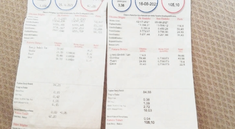60 lira kullanım bedeli olan elektrik faturası 200 lira olarak tahsil ediliyor