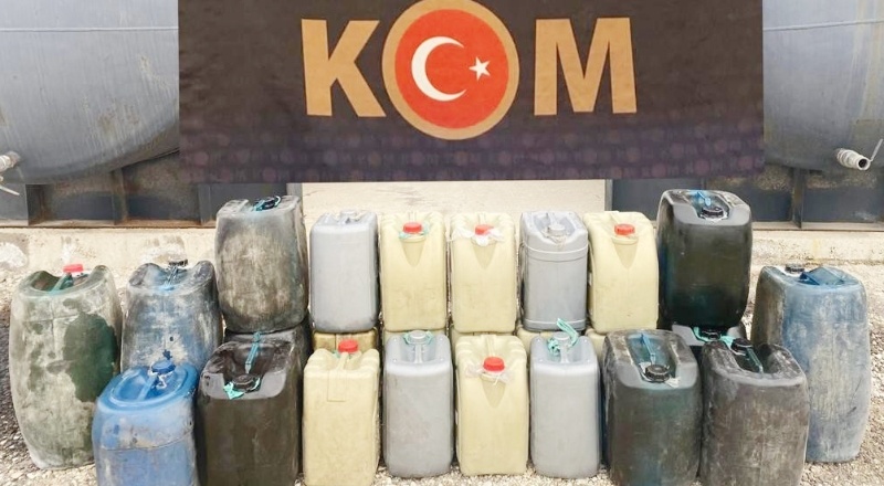 620 litre kaçak akaryakıt ele geçirildi