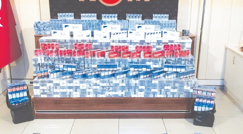 8 bin 487 paket kaçak sigara ele geçirildi