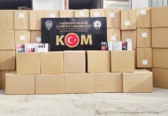 820 bin adet paketlenmiş makaron ele geçirdi